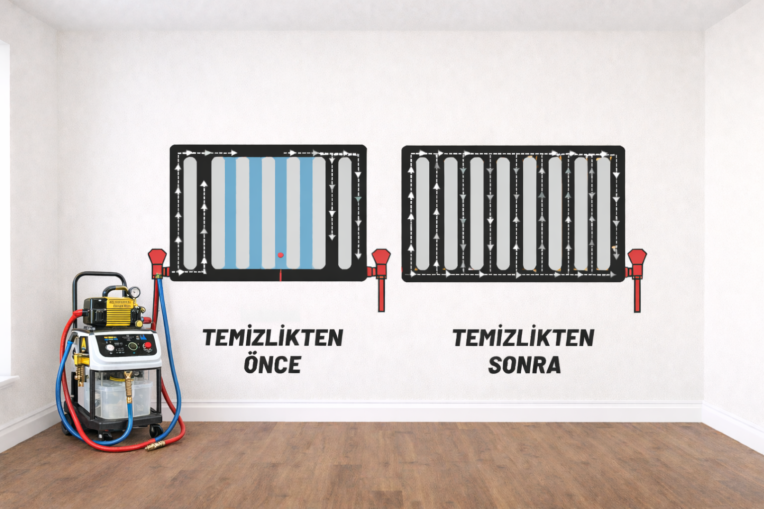 Petek temizliği öncesi ve sonrası